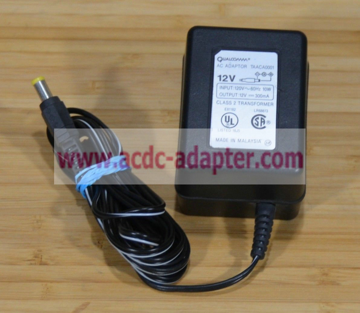 New Qualcomm TAACA-0001 12V 300mA AC Adaptor New Qualcomm TAACA-0001 12V 300mA AC Adaptor